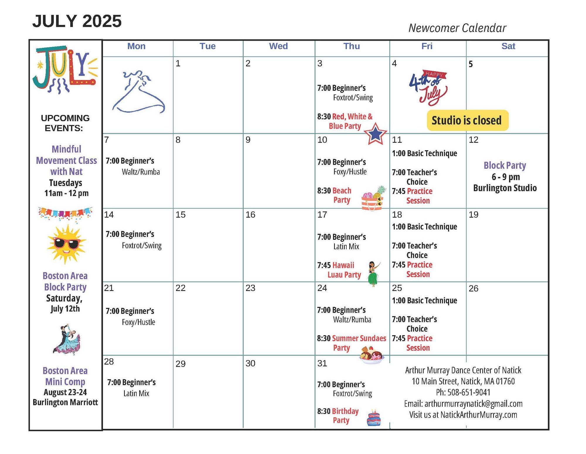 July 2025 Newcomer Natick