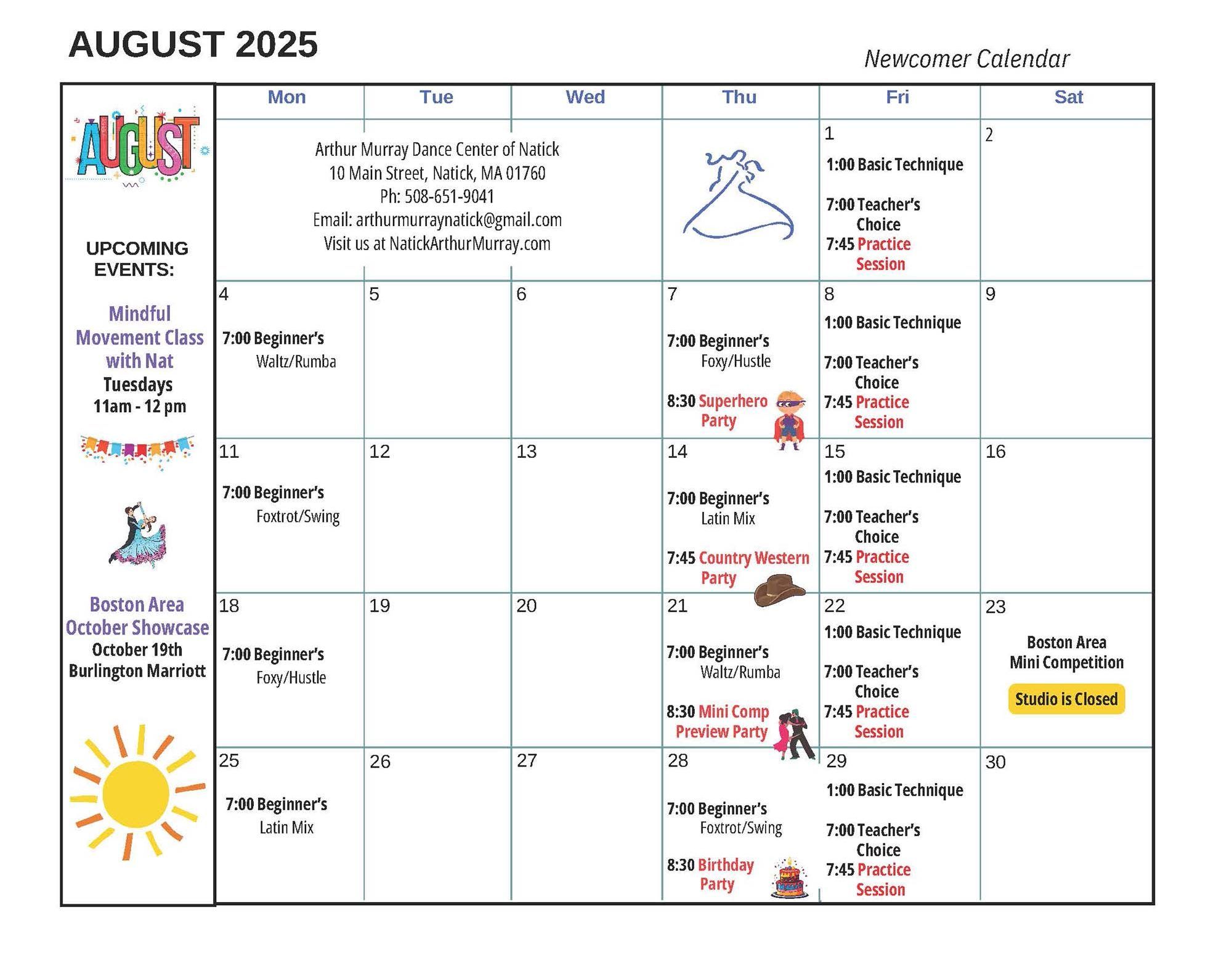 August 2025 Newcomer Natick